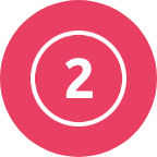 pink circle with the number 2 in the middle