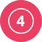 Pink circle with the number 4 in the middle
