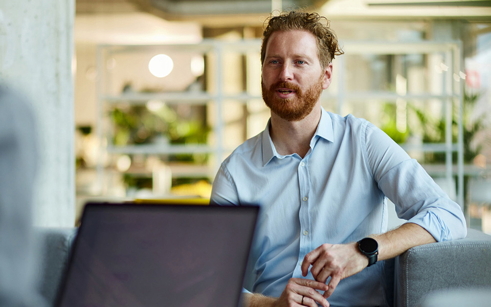 Male accountant having a consultation