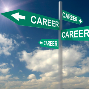 Sign post showing career directions