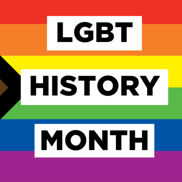Rainbow flag LGBT history month