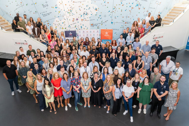 Whole company photo of LMP Group staff